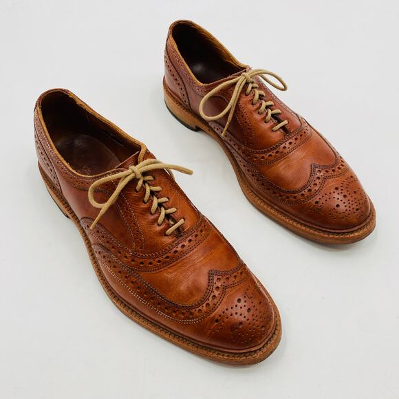 Allen Edmond 11 cognac leather McTavish Oxfords - Picture 1 of 9